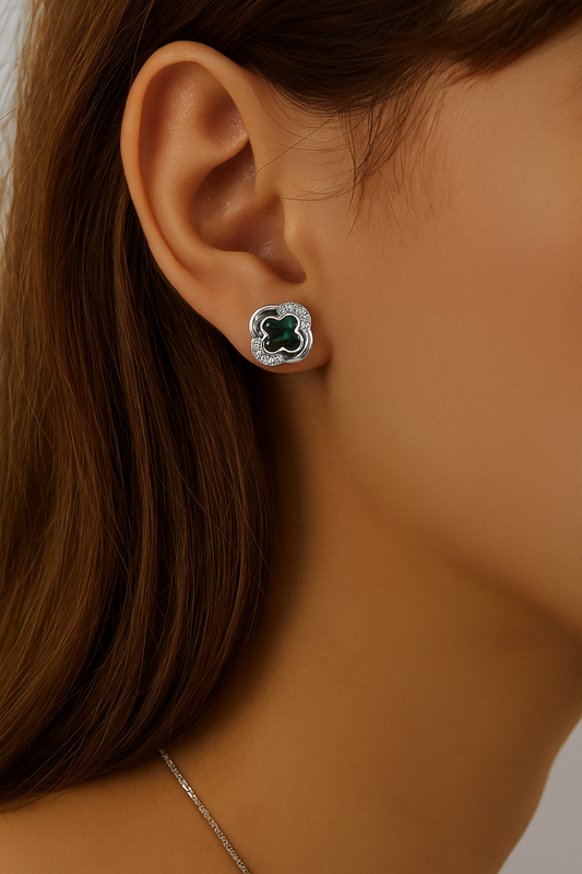 Aretes Trébol piedra